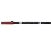 Tombow - ROTULADOR TOMBOW DOBLE PUNTA PINC. VINO - Pack de 6 unidades ABT-837