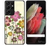 Tumundosmartphone Funda Gel Tpu para Samsung Galaxy S21 Ultra 5G diseño Primavera En Flor Dibujos
