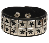 New Skull 2024 Punk Gothic Rock Chains Metal Stud Spikes Rivet Pu Leather Wristband Bangle Wide Cuff Bracelet Women Men Jewelry