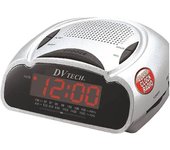 UD - Radio AM/FM con reloj digital con alarma Despertador , funciona con cuerda o pila  doble funcion