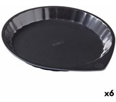 Molde para Tartas Pyrex Magic Negro Metal Plano Redondo Ø 30 cm 6 Unidades