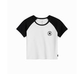 Camiseta Converse W CT Raglan Blanco/Negro