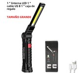 COB LED Folding Flashlight Portable Magnetic Work Light Lantern USB Rechargeable Emergency Repair Camping Torch Lamp With Hook