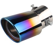 Universal Car Exhaust Muffler Tip Round Stainless Steel Car Tail Rear Chrome Round Exhaust Pipe Tail Muffler Tip Pipe