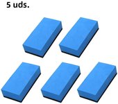 5/30PCS Car Ceramic Coating Sponge Applicator Glass Nano Wax Coat Sponges Blue Square Sponge and Cloth Car Cleaning Brush