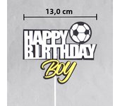 Football Boy Cake Decoration Football Field Player Doll Cupcake Top Happy Birthday Decoration Sports Children's Party Supplies