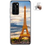 Tumundosmartphone Funda Gel Tpu para Huawei P40 diseño Paris Dibujos
