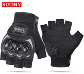 SUOMY Summer Men Half Finger Motorcycle Gloves Women Red Non-slip Motocross Racing Fingerless Gloves Moto Biker Cycling Gloves