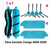 Main Roller Side Brush Mop Cloths Rag Replacement For Cecotec Conga 4090 4690 5090 5490 6090 Robotic Vacuum Cleaner Spare Parts