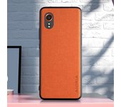Luxury Textile Leather Case for Samsung Galaxy Xcover 7 5 Soft TPU Hard Phone Cover Precise camera hole position Solid color