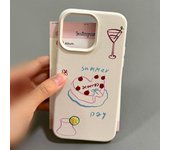 Luxury PU Leather Phone Cases for iPhone 16 Case iPhone 15 14 13 12 11 Pro Max 16 Plus 13 Mini Small Florals Back Cover Fundas