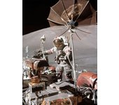 Apollo Missions Poster Saturn V Launch Astronaut on Lander Canvas Painting Print Wall Art Picture for Living Room Office Decor