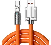 120W 7A Fast Charge USB Type C Cable 180 Degree Rotation Elbow Cable for Game for Xiaomi Redmi Honor Phone Charger USB C Cable