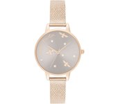Olivia Burton Reloj Analógico de Cuarzo para mujer con Correa en Acero Inoxidable color oro rosado - OB16PQ04