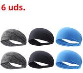 10-1PCS Sports Sweatband Breathable Sweat Absorbent Headband Soft Smooth Outdoor Sport Yoga Headband Hair Head Band