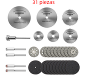 31pc Diamond Cutting Discs Sanding Grinding Wheel Circular Saw Blade Woodworking Metal Dremel Mini Drill Rotary Tool Accessories