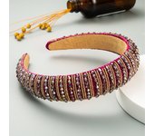 Handwoven Crystal Hair Bands From Europe And America, Women's Baroque Sponge Thickened Headband, Simple Hair Accessories
