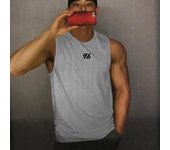 Summer New Gym Vest Men Bodybuilding Sleeveless Shirt Sports Tank Top Quick-drying Mesh Fitness Running Tank Top Mens Clothes