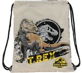 Bolsa Mochila con Cuerdas Jurassic World Warning Gris 35 x 40 x 1 cm