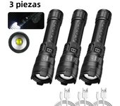 High Power 2000LM LED Flashlight Built-in Battery USB Rechargeable Strong Light Tactical Torch Outdoor Camping Emergency Lantern