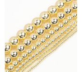 2-12mm Gold Plated Hematite Stone Natural Loose Spacer Beads For Jewelry Making DIY Bracelet Accessories 2 3 4 6 8mm