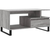 vidaXL Mesa de centro madera contrachapada 90x49x45 cm Blanco, Negro, Roble Sonoma Mesita de Salón o Comedor o Auxiliar Mesa de Café Meuble Salón