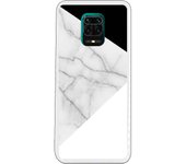 Funda compatible con Xiaomi Redmi Note 9S - Note 9 Pro - Be Unique Funda Gel mármol con blanco y negro