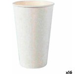 Set de Vasos Algon Desechables Cartón Blanco 15 Piezas 450 ml (16 Unidades)