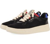 Gioseppo Zapatilla Negras Retro con Cordones para Niña y Niño Colwood - Estilo Retro - Suela Tipo Casco - Forro de Poliéster