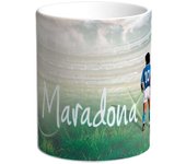 Taza Maradona. D10S. Futbol. Argentina. Boca. El pelusa. Barrilete cosmico Diego Armando