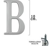 Letra Metal Wolfpack B Plateada Mate 10 Cm con Tornilleria Oculta - Decoración Moderna