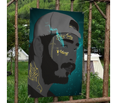 American Singer Star Rapper Post Malone Creative Pattern Hanging Flag Polyester Printed Banner Hand Pulled Flag