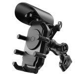 Universal Moto Wireless Charger Motorcycle Double Quick Charging Support Anti-Theft Anti Vibration Phone Handlebar Mount