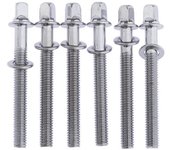 6pcs Drum Tension Rods Tension Screws Bass Drum Screws Set Bass Snare Drum Accessories, Made of Stainless Steel