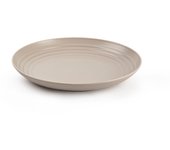 Plastic Forte - Plato Classic Llano 22 cm Reutilizable. Ideal Fiestas. Marrón