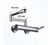 Kitchen Faucet 360 Degree Rotating Black Wall faucet Mixer sink wall mounted faucet Cold and Hot faucet Wall tap XT-186