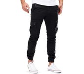 Pantalones casuales tejidos para hombre Pantalones con bolsillo cargo