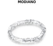 MODIAN 925 Sterling Silver Rainbow Dopamine Beads Adjustable Finger Ring Sweet Stackable Fine Jewelry For Women Girls Gifts