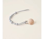 Clavija de mordedor para bebé de silicona con cadena antipérdida y almohadilla calmante chupete anti-cadena para carrito de comprar