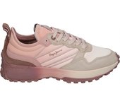 PEPE JEANS | Zapatillas Pepe Jeans Lucky Top para Mujer – Deportivas en Color Rosa y Beige – Sneakers con Cordones – Con Plataforma – Suela de Tendencia – Estilosa – Versátiles – Combinables y Cómodas – Modelo PLS60010-311