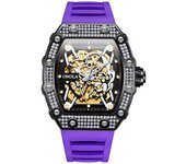 New 2022 Diamond Watch Men Brand ONOLA Luxury Automatic Mechanic Fashion Watches Man Waterpoor Montres Pour Hommes Clock