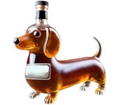 Botella de whisky de perro salchicha, decantador de whisky de perro salchicha para amantes del whisky (D)