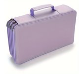 300 slot color pencil case-luxury PU leather pencil case with handle pencil case, large size color pencil watercolor pencil