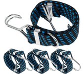 4-10Pc Bungee Cord With Hook Heavy Duty Lashing Strap Anti-slip Flat Elasticity Rope for Motorcycle Camping Car Roof Rack Strap