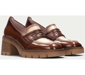 Mocasín Everest Cuero 232965 - Marca Hispanitas - Tacón Bloque - Piso Track - Piel Vacuno - Color Cuero
