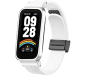 Metal Case+Silicone Strap For Xiaomi Mi band 9 Active Sports Magnetic Bracelet For Miband9 active Hollow Bumper Protector Shell