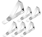 20-4PCS Table Cloth Clips Stainless Steel Table Cloth Holding Clip Fits Up To 1.7” Thick Tables for Dining Restaurant Marquees