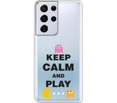 Funda compatible con Samsung Galaxy S21 Ultra - S30 Ultra (4G/5G) - Keep Calm And Play