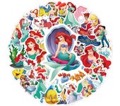 10/30/50pcs Disney The Little Mermaid Cartoon Stickers Cute Decals Water Bottle Laptop Phone Decoration Scrapbooking Sticker