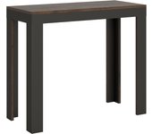 Consola extensible 90x40/196 cm Línea Evolution Estructura Nogal Anthracita